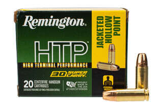 Remington 30 Super Carry 100gr JHP Ammo comes in a box of 20